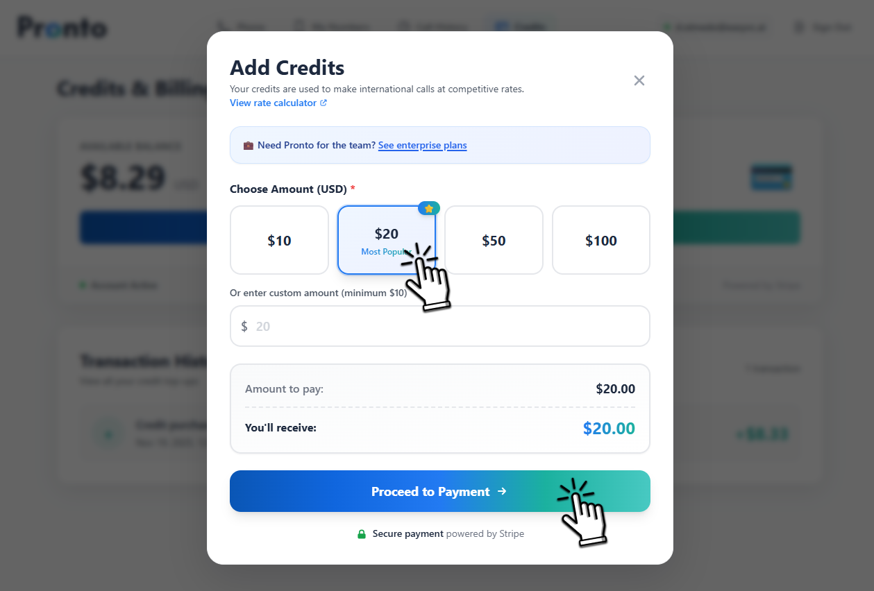 Choose Your Credit Amount